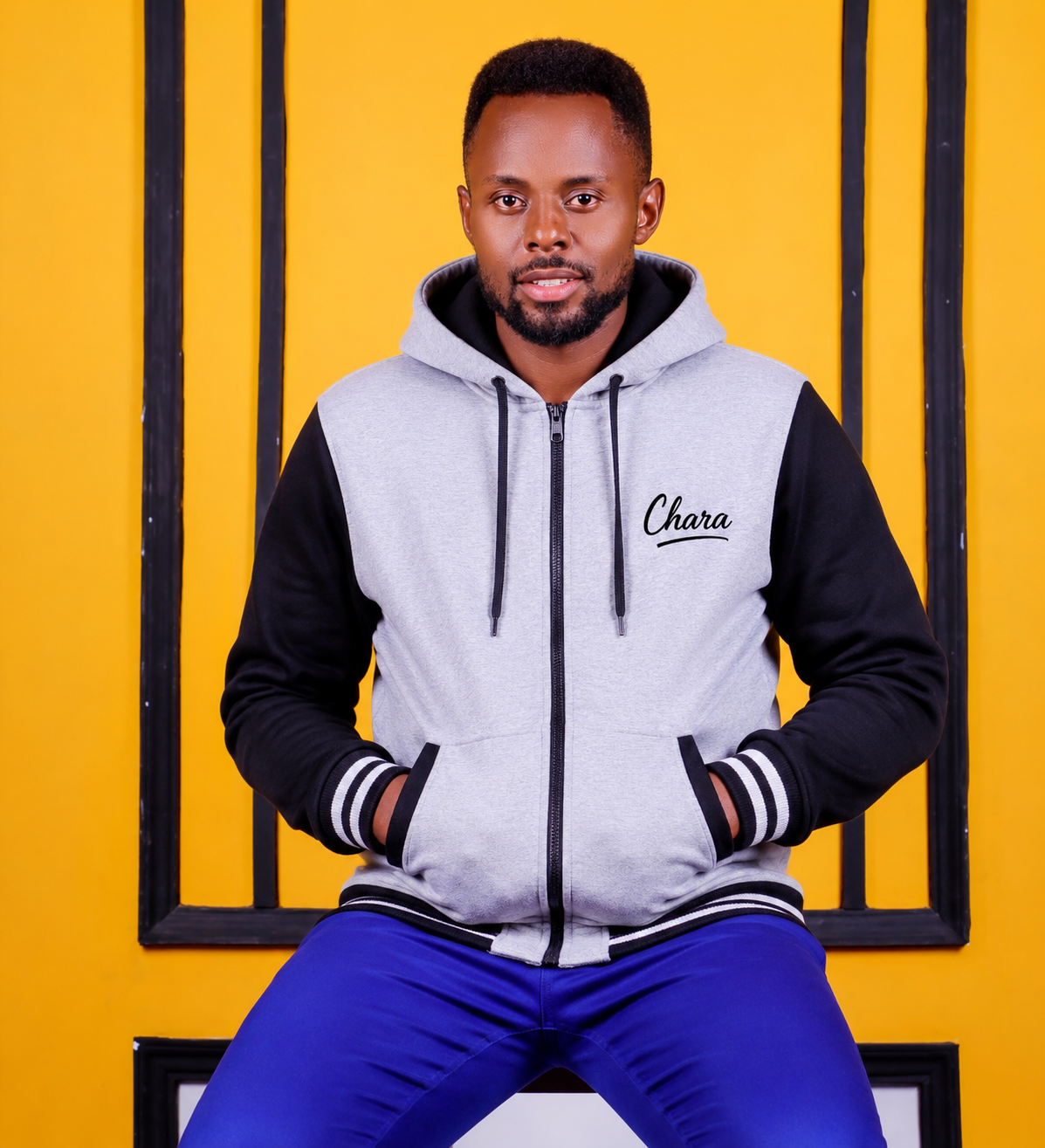 Grey and Black Hoodie alternate view